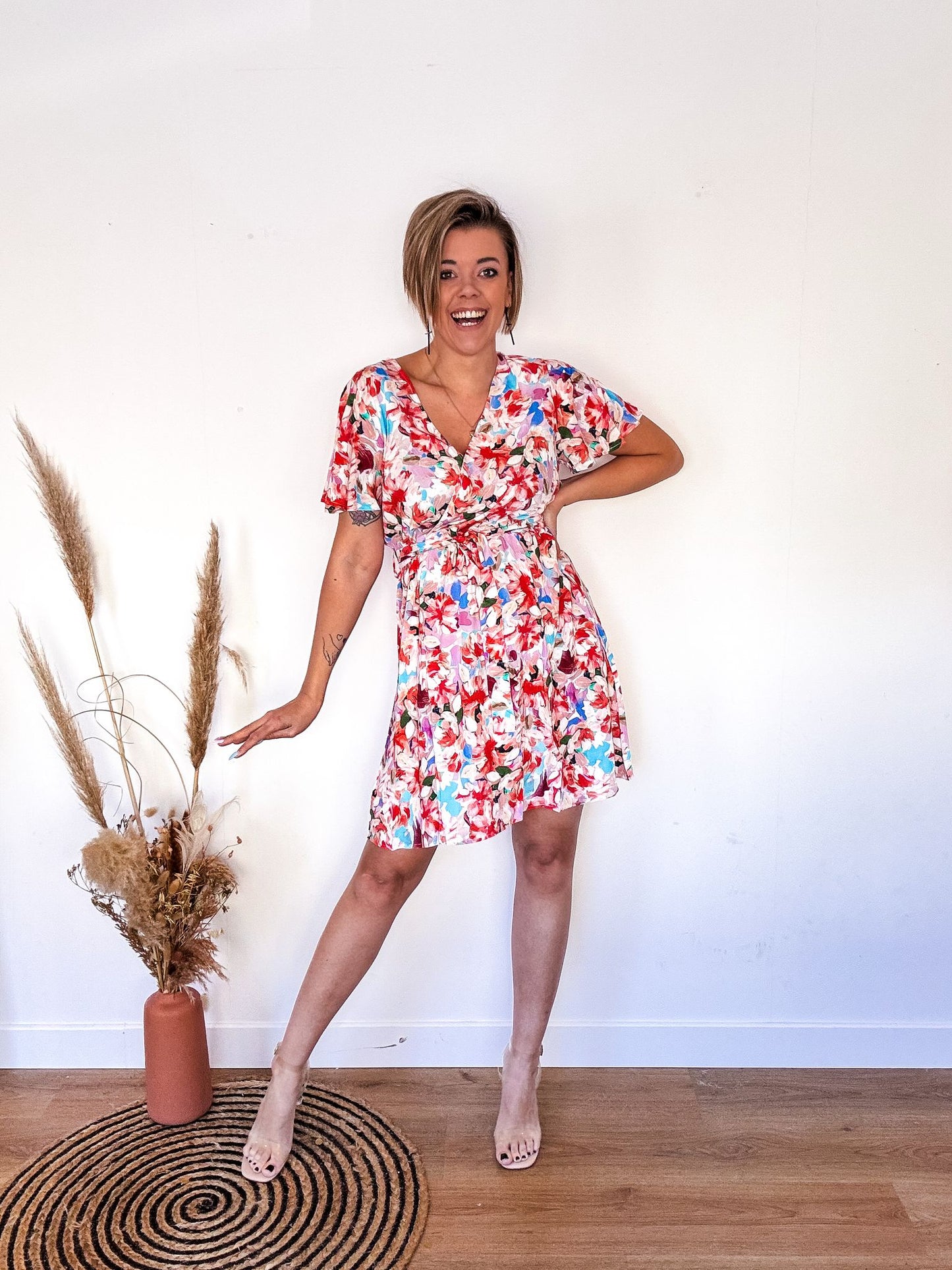 Mini Me Bloemen viscose jurk
