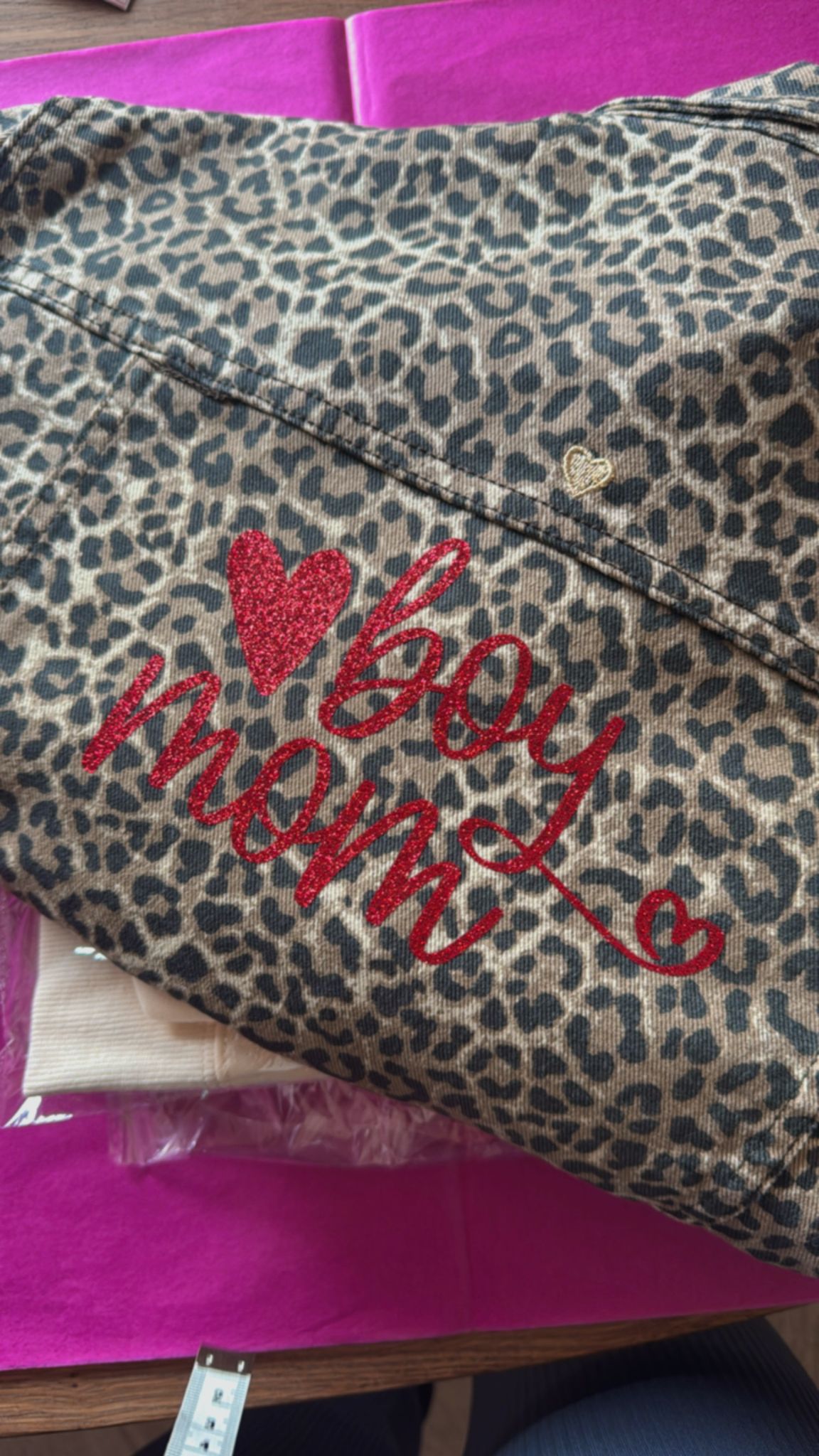 Mommy Luipaard jas met eigen naam