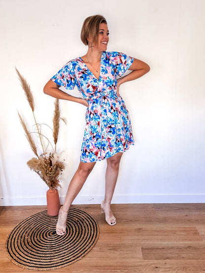 Mini Me Bloemen viscose jurk