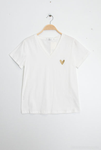 Mini Me T-shirt met geborduurd hart