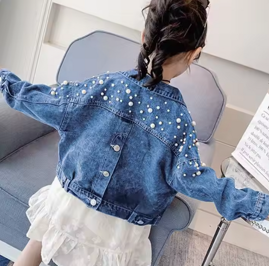 Mini jeans parels
